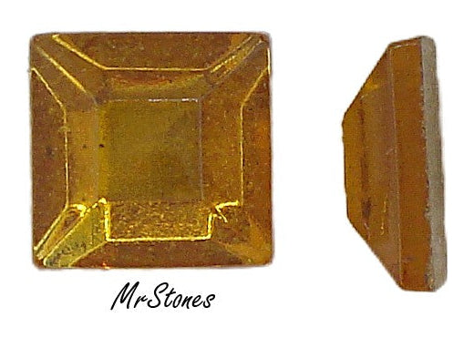 8mm (2400) Czech Topaz Square Flatback