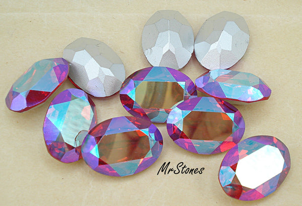 18x13mm (4120) Light Siam AB Oval Shape