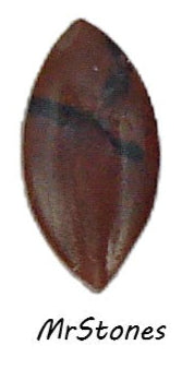 10x5mm (3146) Brown Black Matrix Marquise Navette Buff Top Doublet West Germany