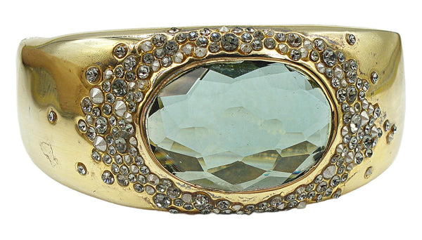 Alex Bittar Clamper Bracelet Black Diamond Rhinestones