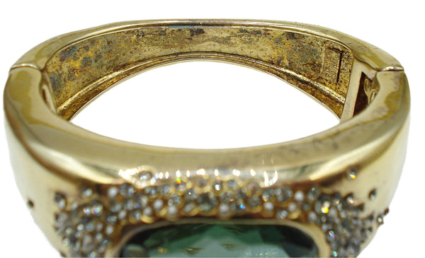 Alex Bittar Clamper Bracelet Black Diamond Rhinestones