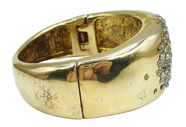 Alex Bittar Clamper Bracelet Black Diamond Rhinestones