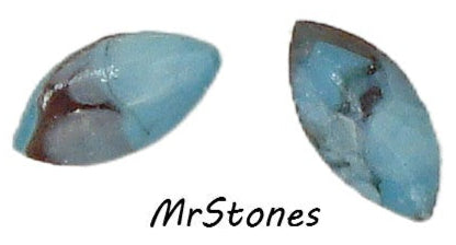 10x5mm (3146) Turquoise Brown Matrix Marquise Navette Buff Top Doublet