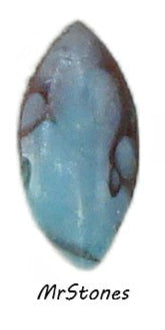 10x5mm (3146) Turquoise Brown Matrix Marquise Navette Buff Top Doublet