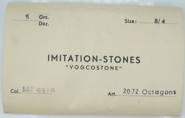 8x4mm (3436) Aqua Blue Moonstone Cushion Octagon Buff Top Doublet West Germany