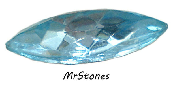 18x9mm (4227/2) Aqua Marquise Navette Fire Polished West Germany