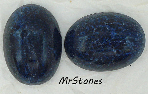25x18mm (1685) Lapis Blue Matrix Oval Cabochon West Germany