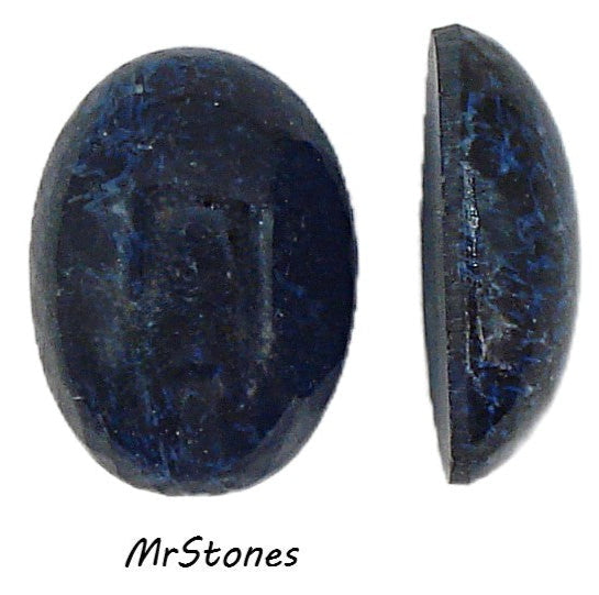 25x18mm (1685) Lapis Blue Matrix Oval Cabochon West Germany