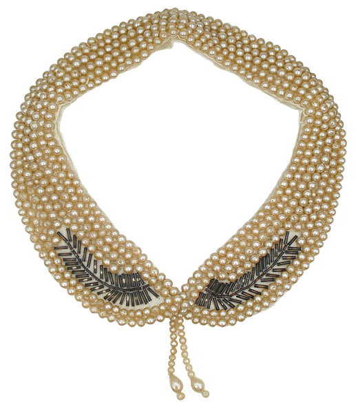 Collar Necklace "Truly Regal ART CRAFT Made in Japan" Faux Creme Pearls Dangles