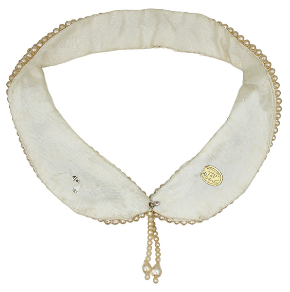 Collar Necklace "Truly Regal ART CRAFT Made in Japan" Faux Creme Pearls Dangles