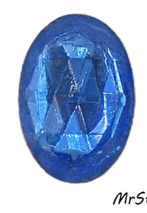 16x11mm (3293) Sapphire Blue Oval Rauten Rose Cut Flatback Fully Faceted Top