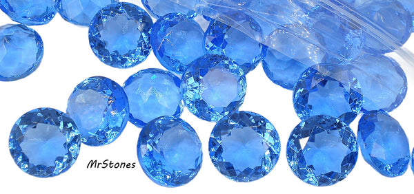 15.5mm (1200/2) (65ss) TTC Sapphire Unfoiled Round Dentelle Chaton