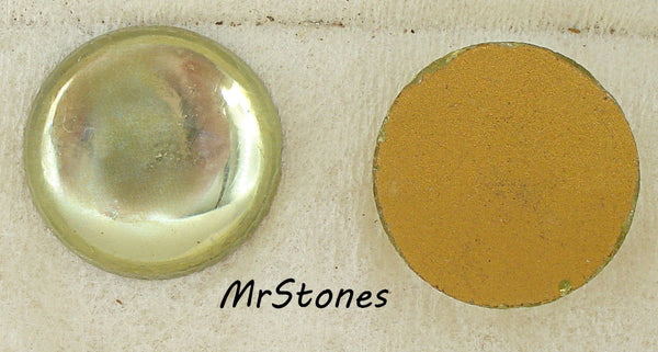 18mm (2194) Jonquil Yellow Round Cabochon Czech