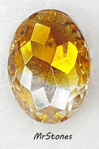 18x13mm (4115) Bi Color Topaz Crystal Scalloped Edge Oval Shape