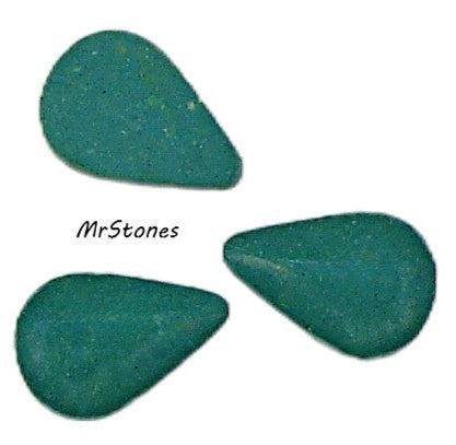 8x5mm (2390) Jade Green Glass Pear Teardrop Shape Cabochon