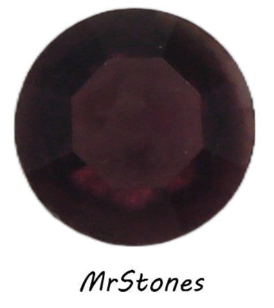 14mm (1100/2) (60ss) TTC Cz Amethyst Unfoiled Round Chaton 8mm Thick