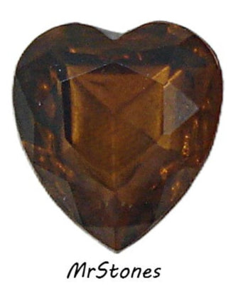15x14mm (4800/2) TTC Smoked Topaz Brown Heart Shape Czech