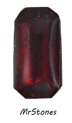 10x5mm (3436) Siam Ruby Red Cushion Octagon Buff Top Doublet West Germany