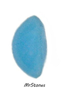 7x6mm (2195) Glass Blue Turquoise Oval Cabochon Made in U.S.A. 1946 1pc, 5pcs, 100pcs