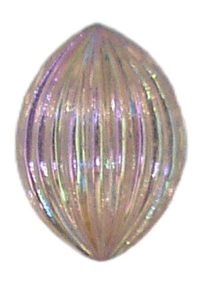 14x10mm Light Amethyst AB Flatback Leaf Shell Ribbed