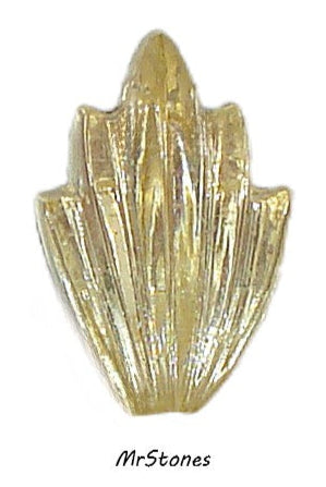 14x9mm (LEAF) Jonquil Yellow Flatback Fan Leaves West Germany