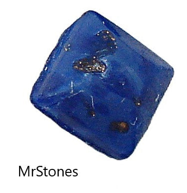 4mm (2043) Lapis Matrix Glass Square Buff Top Doublet