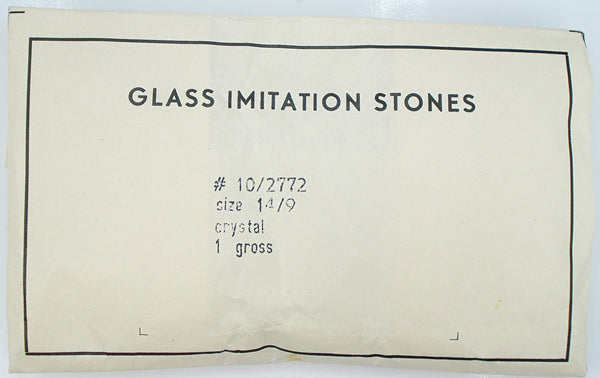 14x9mm (LEAF) Crystal White Flatback Fan Leaves West Germany