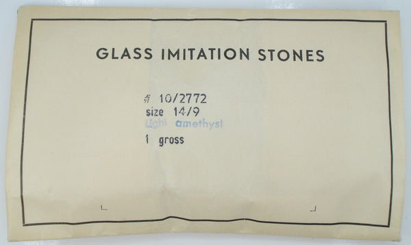 14x9mm (LEAF) Light Amethyst Purple Flatback Fan Leaves West Germany