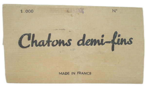 1.15mm (1100) (4pp) France Aqua Blue Demi-Fins Round Chatons 10pk/$1.00