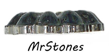 15mm Flower Center Hole Bi Color Two-Toned Glass Stone 3.5mm thick