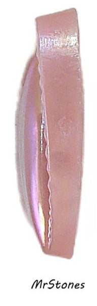 22x9mm (LEAF) Rose AB Smooth Textured Flat Back Glass Leaves Left or Right Textured