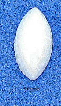 6x3mm (3175) Chalk White Opaque Marquise Navette Cabochon