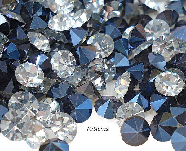 2.7-2.9mm (1100) Crystal Comet Argent Light V Bermuda Blue Unfoiled Round Chaton