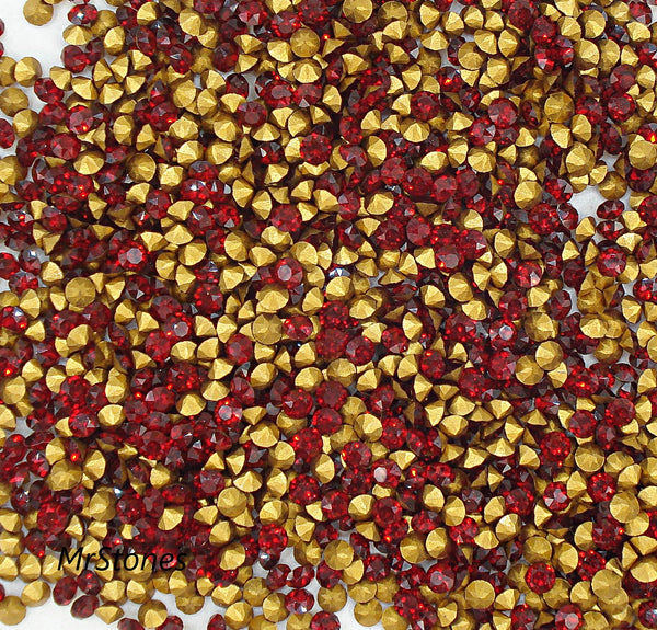 2.75mm (1200) (10ss) Siam Red Dentelle Round Chaton