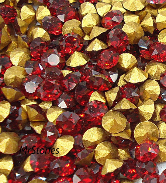 2.75mm (1200) (10ss) Siam Red Dentelle Round Chaton