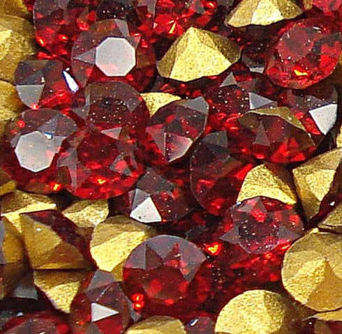 2.75mm (1200) (10ss) Siam Red Dentelle Round Chaton
