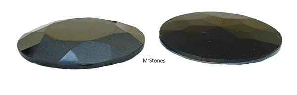 27mm (1201/2) TTC Jet Hematite Shallow Cut Round Chaton Dentelle