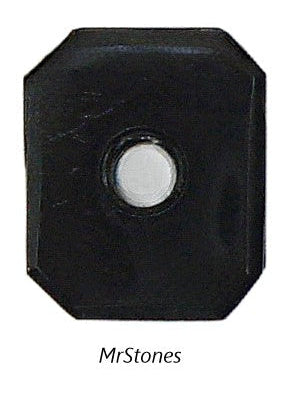 10x8mm (S16) Natural Black Onyx Jet Cushion Octagon with Hole 3pc/$2.00