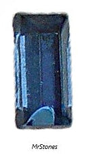 4x2mm (3932) Montana Blue Flatback Baguette 1pc/$0.25 or 10pcs/$1.00
