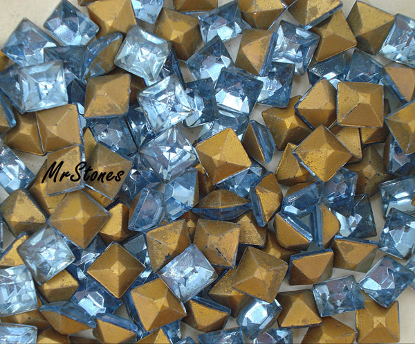 8mm (4400/2) TTC Czech Light Sapphire Blue Square Shape