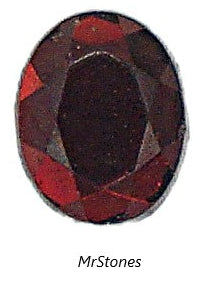 6x4.5mm (2130/2) Garnet Red Oval Rose Cut West Germany 4pk/$1.00