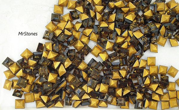 5mm (4410) Smoked Topaz Step Cut Square Shape Swarovski Art. 110