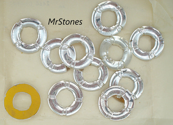 30mm (2468) Crystal Round Cabochon Life Preserver Ring Shape West Germany