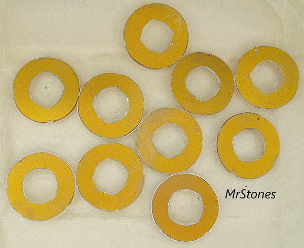 30mm (2468) Crystal Round Cabochon Life Preserver Ring Shape West Germany