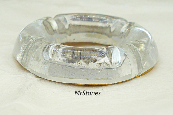30mm (2468) Crystal Round Cabochon Life Preserver Ring Shape West Germany