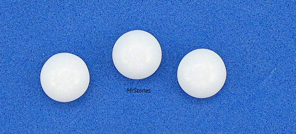 8mm (3190) (39ss) Chalk White Round Lentils Same on Both Sides (5.2mm thick) 4pk/$1.00