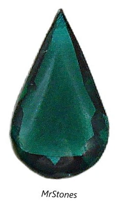 10x6mm (3101) Emerald Green Pear Shape Buff Top Doublet