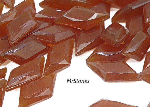 11.4x6.3mm (3325) Cornelian Parallelogram Shape Slant Cushion Same on Both Sides 4pk/$1.00