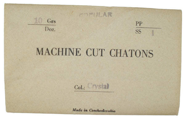 1.15mm (1100) (4pp) M/C Czech Crystal Round Chaton 10 Gross Package $19.95