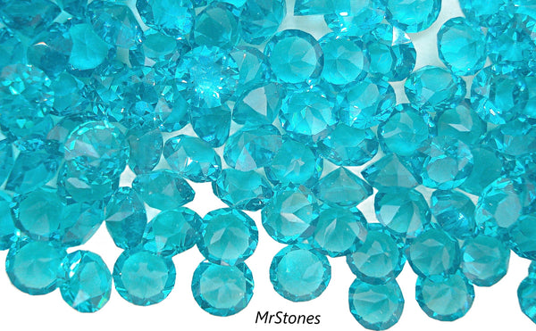4.4-4.6mm (1200) (19ss) Blue Zircon Unfoiled Round Dentelle Chaton D.S. Co.